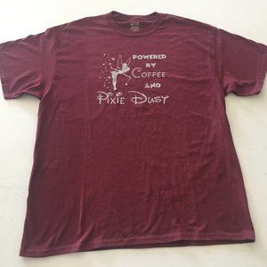 Powered by Coffee and Pixie Dust - Maroon XL T-shi